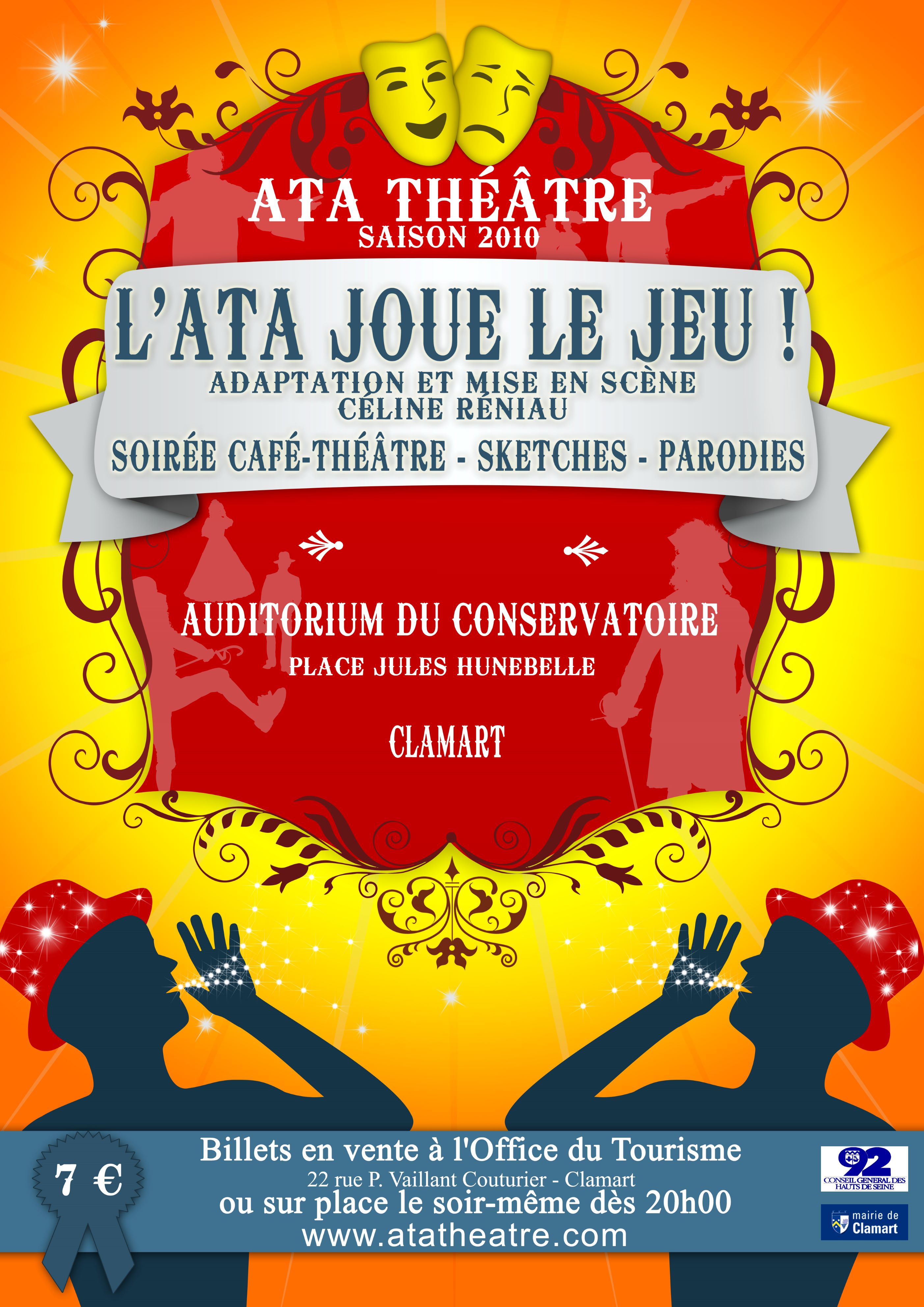 Affiche L'ata joue le jeu spectacle de Céline Réniau